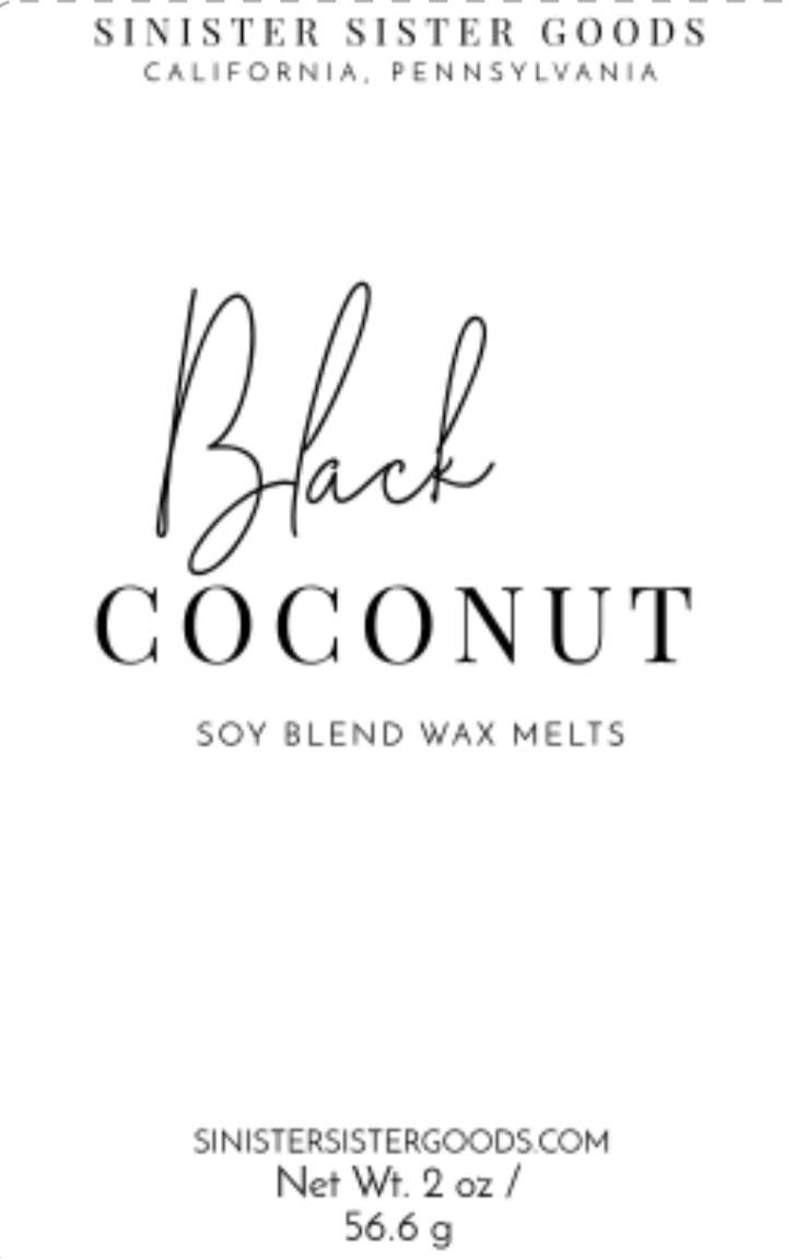 Black Coconut Wax Melt